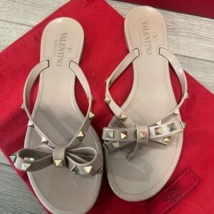 Valentino Women's Studded Sandals - Cream